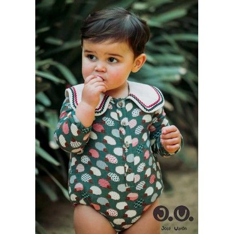 Jose Varon Winter Baby Boy Romper Hedgehogs