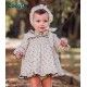 Cocote Winter Baby Girl Beige Dress Stars