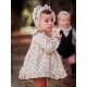 Cocote Winter Baby Girl Beige Dress Stars