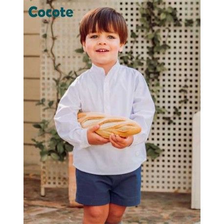 Cocote Invierno Conjunto niño Blanco y Azul Oscuro