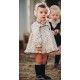 Cocote Winter Baby Girl Beige Dress Stars