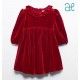 Abel & Lula Invierno Vestido niña Rojo Terciopelo con Glitter