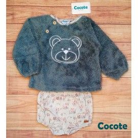 Cocote Invierno Conjunto bebé niño Azul Oso