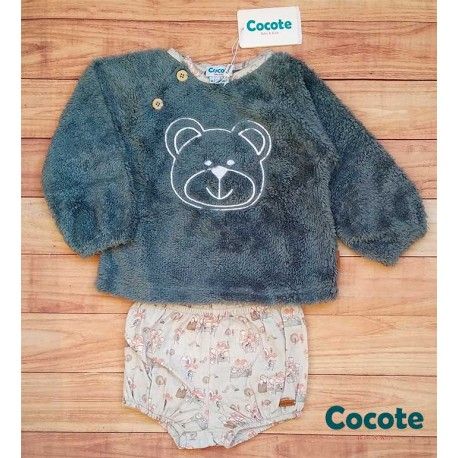 Cocote Invierno Conjunto bebé niño Azul Oso