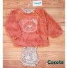 Cocote Winter Baby Girl Salmon Set Bear