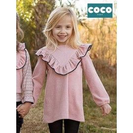 Coco Acqua Winter Girl Light Pink Dress Ruffle