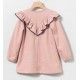 Coco Acqua Invierno Vestido niña Felpa Rosa Volantes