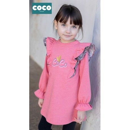 Coco Acqua Winter Girl Pink Dress Ruffles