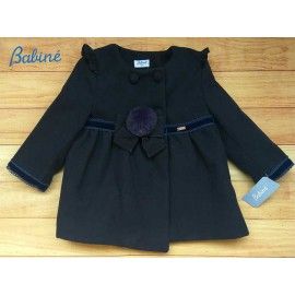 Babine Winter Girl Navy Coat with Pompom