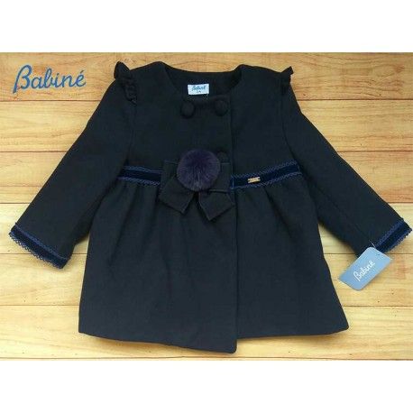 Babine Winter Girl Navy Coat with Pompom