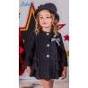 Babine Winter Girl Navy Curly Coat with Ruffles
