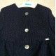 Babine Winter Girl Navy Curly Coat with Ruffles