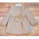 Babiné Invierno Abrigo niña Muflón Beige Nuez Pompón