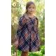 Vera Invierno Vestido niña Cuadros Grises y Naranjas