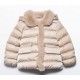 Abel & Lula Invierno Chaquetón niña Satinado Pelo Beige
