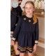 Mon Petit Bonbon Invierno Vestido niña Marino Estrellas