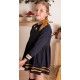 Mon Petit Bonbon Winter Girl Navy Dress Stars
