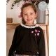 Mon Petit Bonbon Invierno Sudadera niña Negra Flores