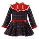 Miranda Invierno Vestido niña Cuadros Marino y Rojo