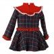Miranda Invierno Vestido niña Cuadros Marino y Rojo