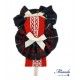 Miranda Winter Girl Dress Navy and Red Squares