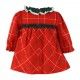 Miranda Invierno Vestido bebé niña Cuadros Rojo y Verde