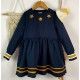 Mon Petit Bonbon Winter Girl Navy Dress Stars