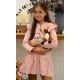 Mon Petit Bonbon Invierno Vestido niña Rosa Liberty
