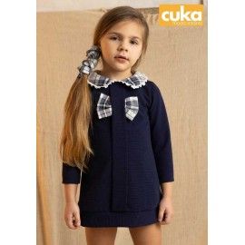 Cuka Winter Girl Navy Dress El Beso del Hada Straight