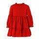 Miranda Invierno Vestido niña Rojo Gasa Plumeti