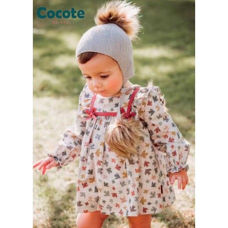 Cocote Winter Baby Girl Dress Birds