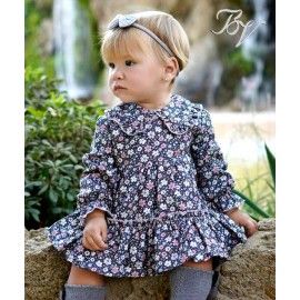 Blanca Valiente Winter Baby Girl Gray Set Flowers