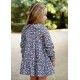 Blanca Valiente Invierno Vestido niña Gris Flores