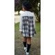 Blanca Valiente Winter Girl Beige Dress Gray Squares