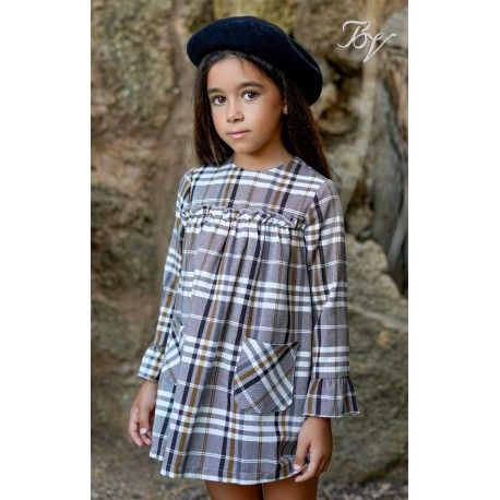 Blanca Valiente Winter Girl Gray Dress Squares