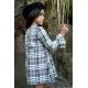 Blanca Valiente Invierno Vestido niña Gris Cuadros