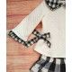 Blanca Valiente Winter Baby Girl Beige Set Gray Squares