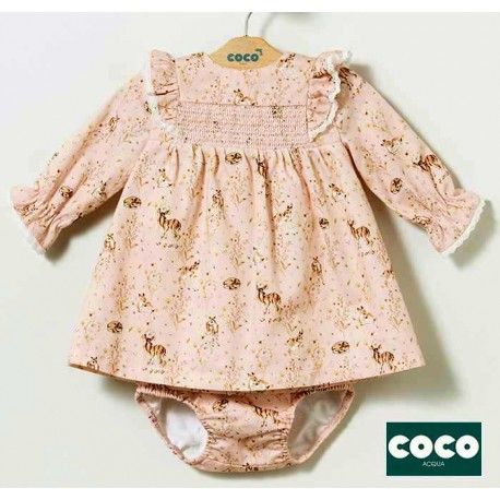 Coco Acqua Winter Baby Girl Pink Green Deers