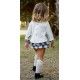 Blanca Valiente Winter Baby Girl Beige Set Gray Squares