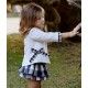 Blanca Valiente Winter Baby Girl Beige Set Gray Squares
