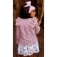 Blanca Valiente Invierno Vestido niña Rosa Muñecas