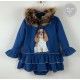 Mon Petit Bonbon Invierno Vestido bebé niña Punto Perro