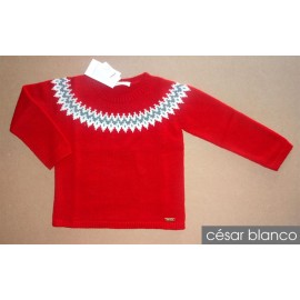 Cesar Blanco Winter Boy Sweater Greca Caramel