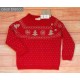 Cesar Blanco Winter Boy Sweater Red with Trees