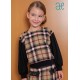 Abel & Lula Invierno Pullover niña Cuadros Combinado