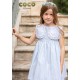Coco Ceremonia Verano Vestido niña Rayas Azules y Blancas