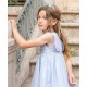 Coco Ceremony Summer Girl Dress Blue and White Stripes