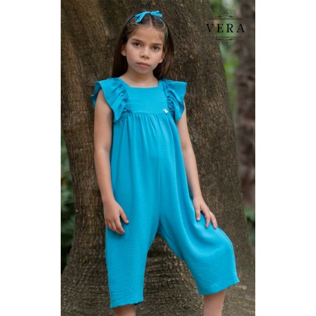 Vera Verano Mono niña Turquesa Fluido