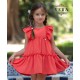 Vera Verano Vestido niña Coral Fluido