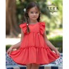 Vera Verano Vestido niña Coral Fluido